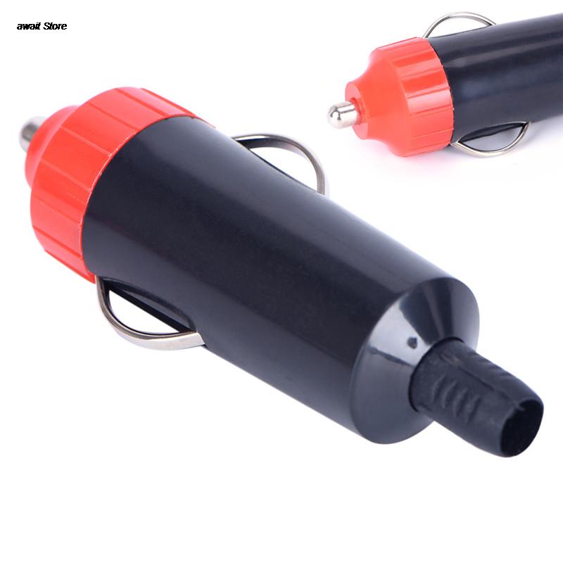 12v mannelijke auto sigarettenaansteker stekker motorfiets stekker stroomlader adapter connector + zekering converter stekker
