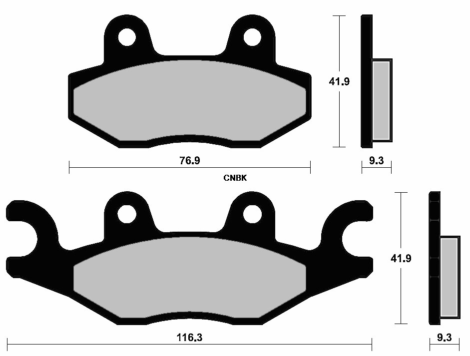 Remblokken Set Voor Pgo Atv 500 Bug / BR500 Br 500 Ik Racer 2007 /straat BR600 Br 600 Ik Bug Racer