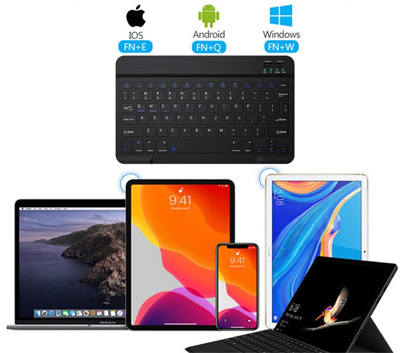 Htmotxy Mini Bluetooth Wireless Keyboard Voor Ipad Ultradunne Gaming Toetsenbord Voor Samsung Xiaomi Ipad Tablet Computer Accessoires