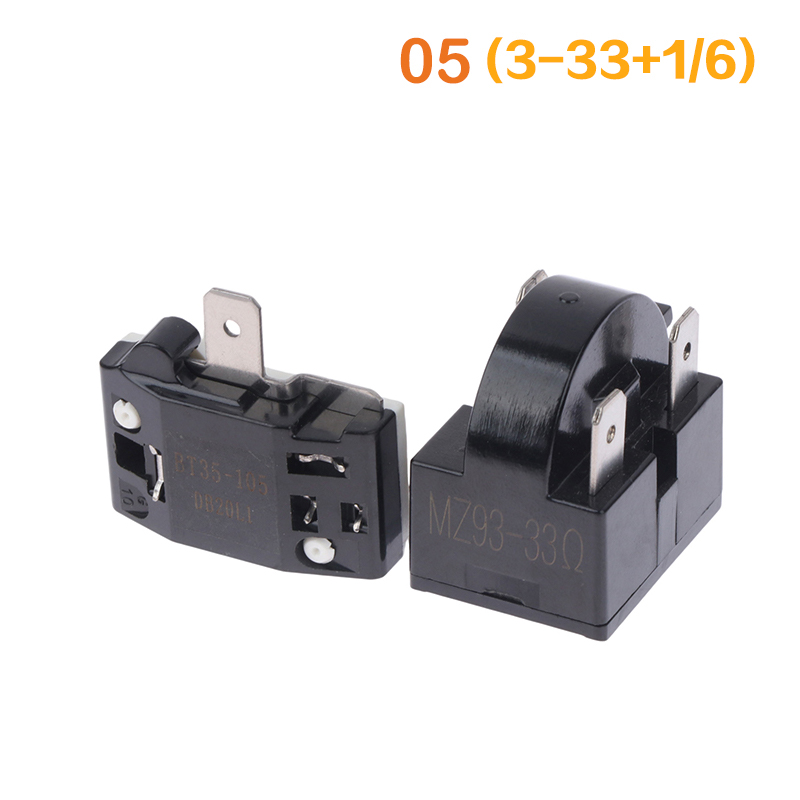 1pcs PTC Starter Relay Refrigerator Starter Relay Refrigerator Overload Protector Compatible With Refrigerator Compressor: Blue