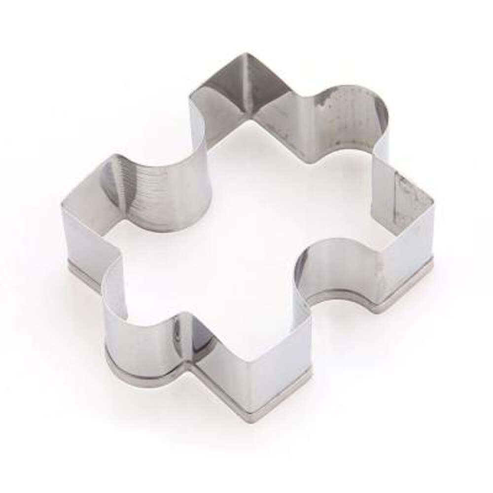 Puzzle bilden Cookie Schimmel Cutter Edelstahl Fondant Schneider Werkzeug DIY Kekse Fondant Kuchen Dekorieren Cookie Kekse Stempel