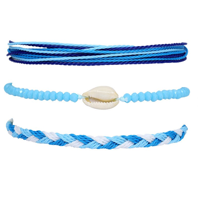 7 Stile Boho Hand-gemacht Bunte Multi-schicht Wasserdicht Wachs Linie Armbinde Frauen Sonnenschein Strand Surfen Schmuck Armbinde: Frau271