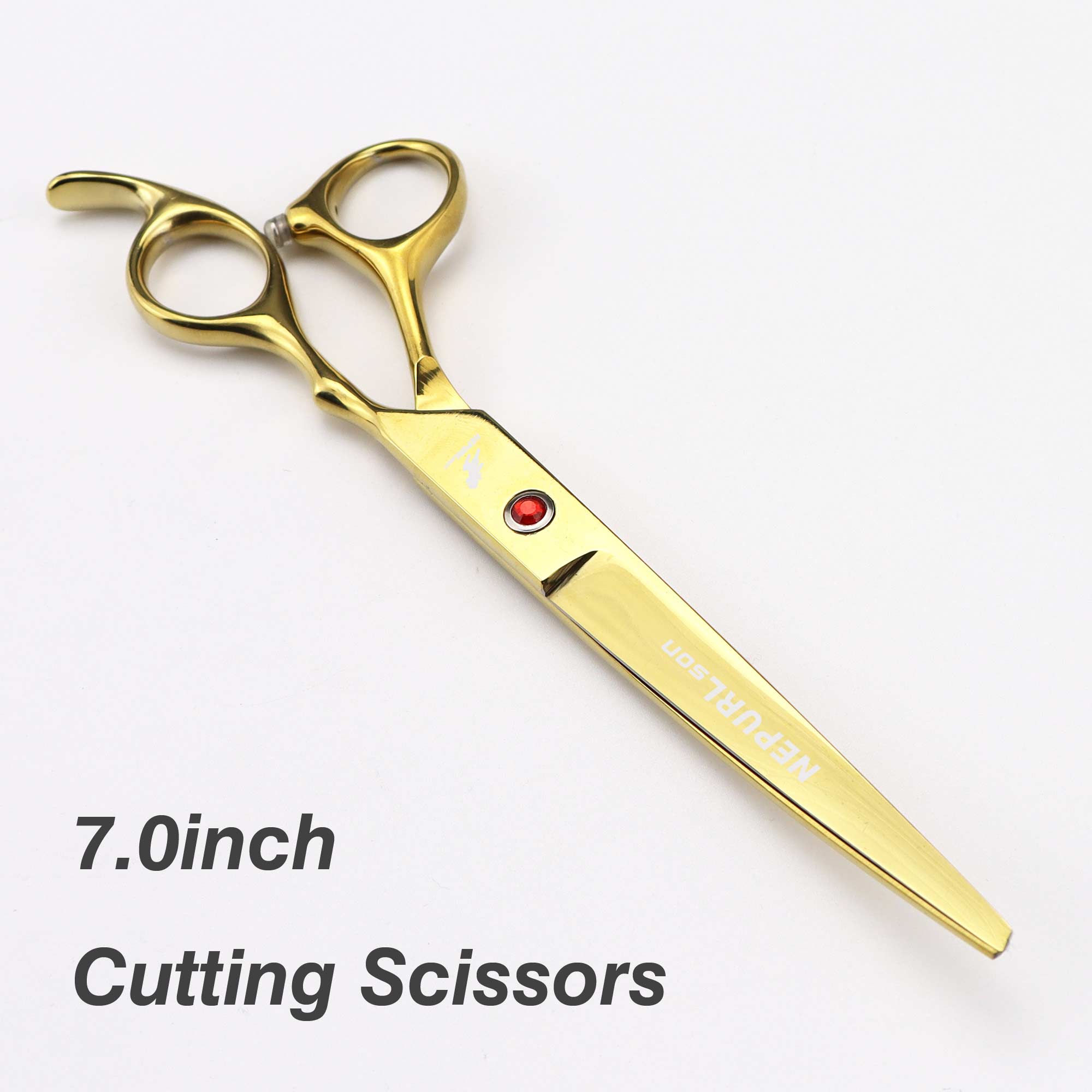 Japan 440C 7.0 inch gold 4 delige set Pet grooming schaar haarverzorging gereedschappen Geavanceerde duurzaam schaar: cutting scissors