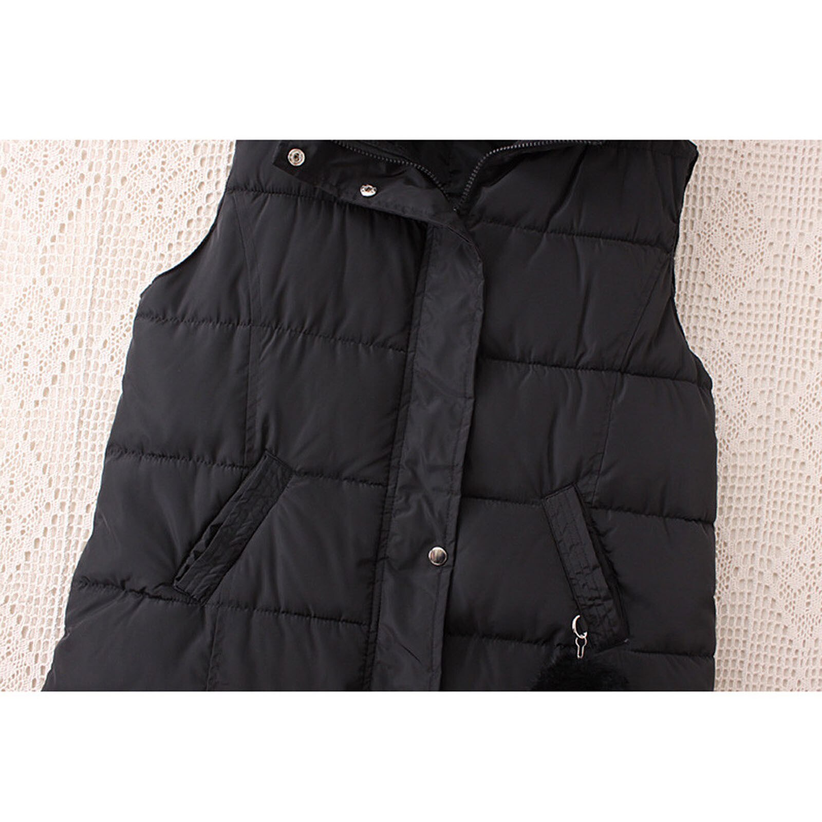 4# Hicken Parkas Womens Plus Size Parkas Waistcoat Vest Gilet Jacket Coat Outwear Chaketas Mujer Korean Style Women Coat