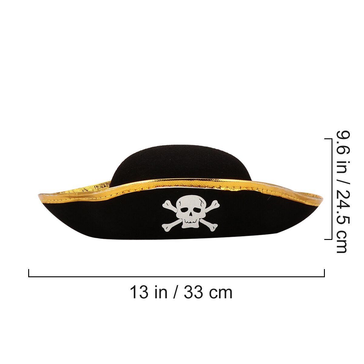 2pcs Pirate Hats Skull Pattern Pirate Captain Costume Caps for Adults and Kids