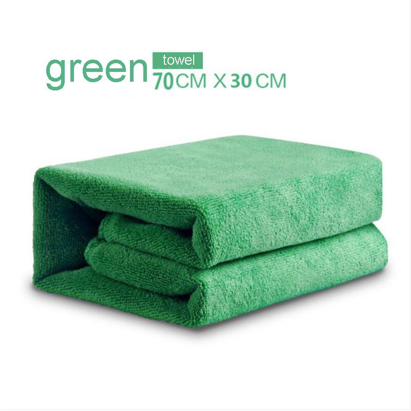 2pcs Microfibre Cleaning Auto Soft Cloth Washing Cloth Towel Duster 70*30cm hairdresser Car Home Cleaning Micro fiber Towels: green(2pcs)