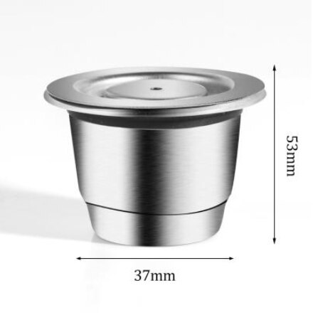 Stainless Steel Metal Reusable Dolce Gusto Capsule Compatible with Nescafe Coffee Machine Refillable Dolci Filter Dripper Tamper: Silver