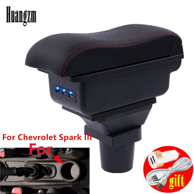 Voor chevrolet spark iii armsteunbox aveo  t200 auto armsteunbox auto accessoires interieur opbergbox