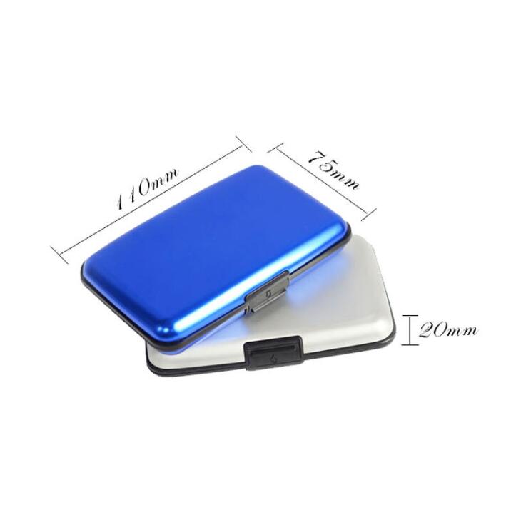 metal aluminium credit card holder pocket id card holder case wallet box antimagnetic waterproof aluminum card holder