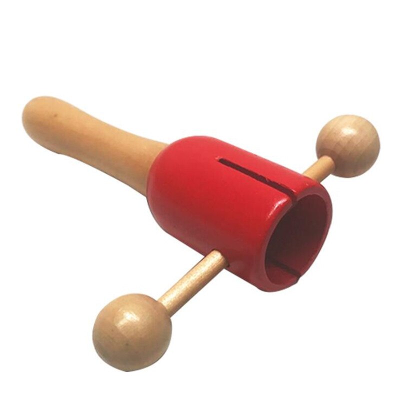 Martillo de juguete, martillo oscilante, barra de ritmo de madera, instrumento Musical de juguete, de educación iluminación temprana: Rojo