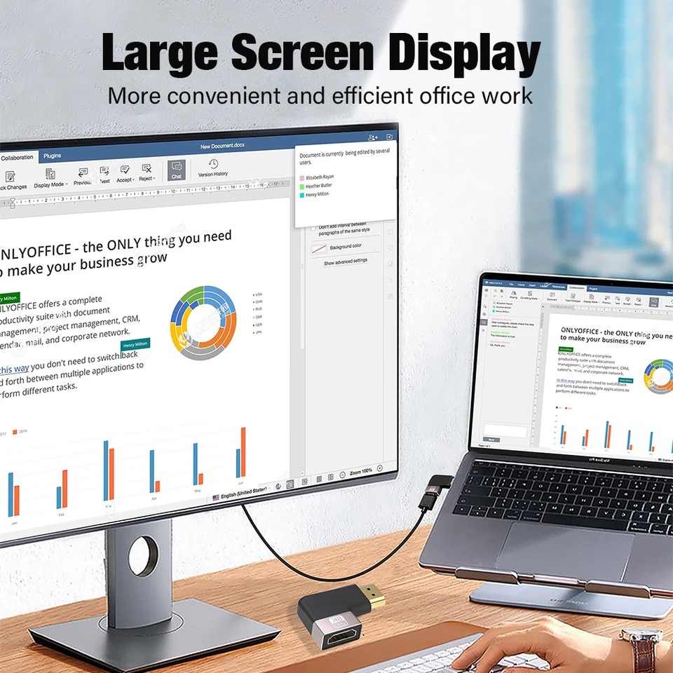 Adattatore HDMI 2.1 da 90 gradi mini porta micro HDMI per uscita video HDR 8K 60Hz 4K 120Hz 48Gbps compatibile con computer portatile TV HD