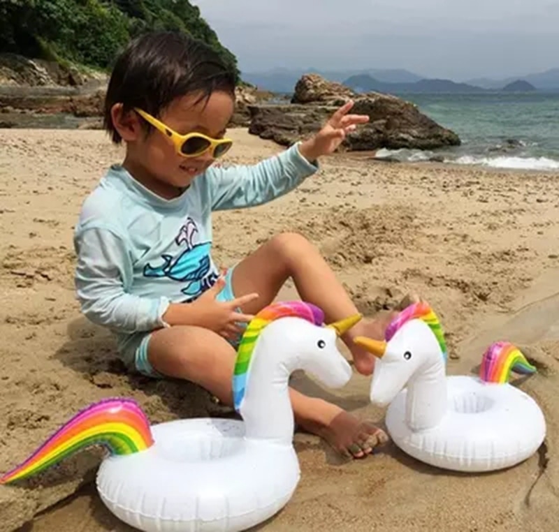 2022 Newest Party Supplies Mini Unicorn Inflatable Cup Holder Drink Floating Party Beverage Boats Phone Stand Holder Pool Toys