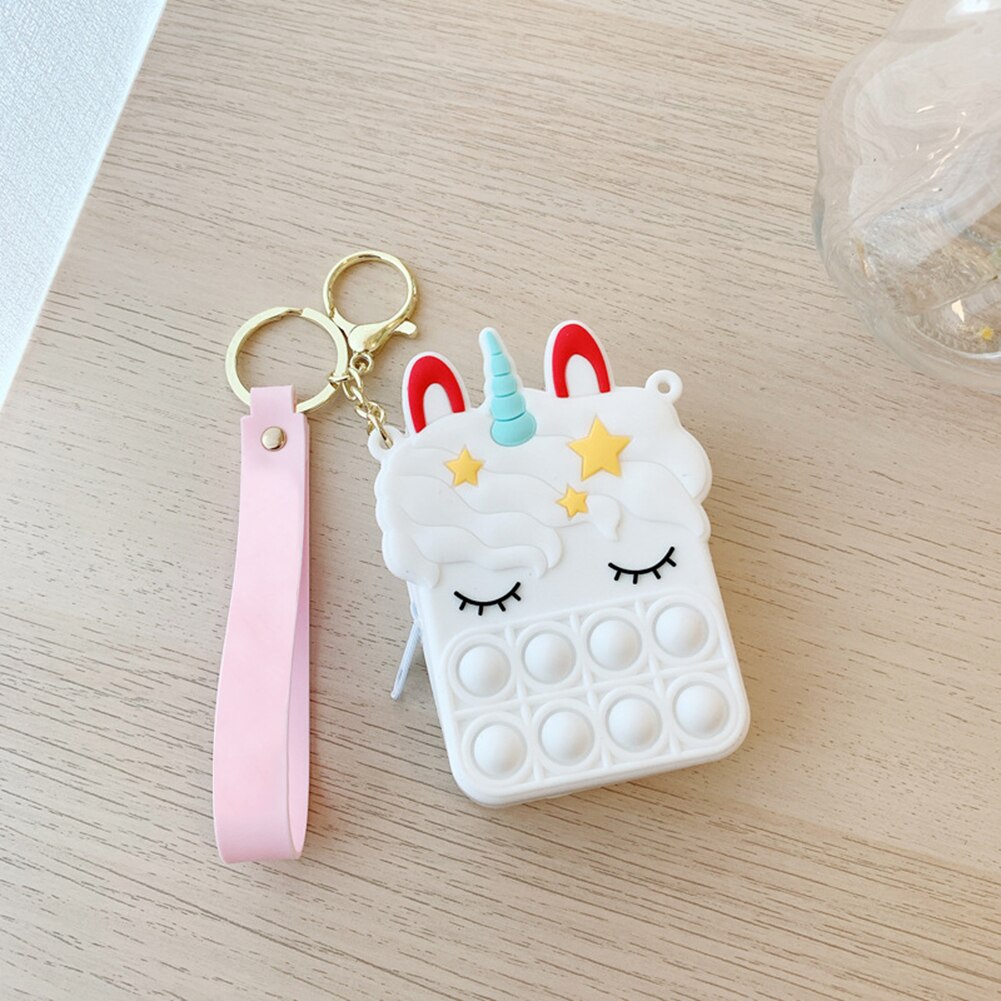 Druckblasen-geldbörse mit handschlaufe, sensorisches quetschspielzeug zum entspannen, druckentlastung, anti-stress-set für menschen mit autismus und adhs