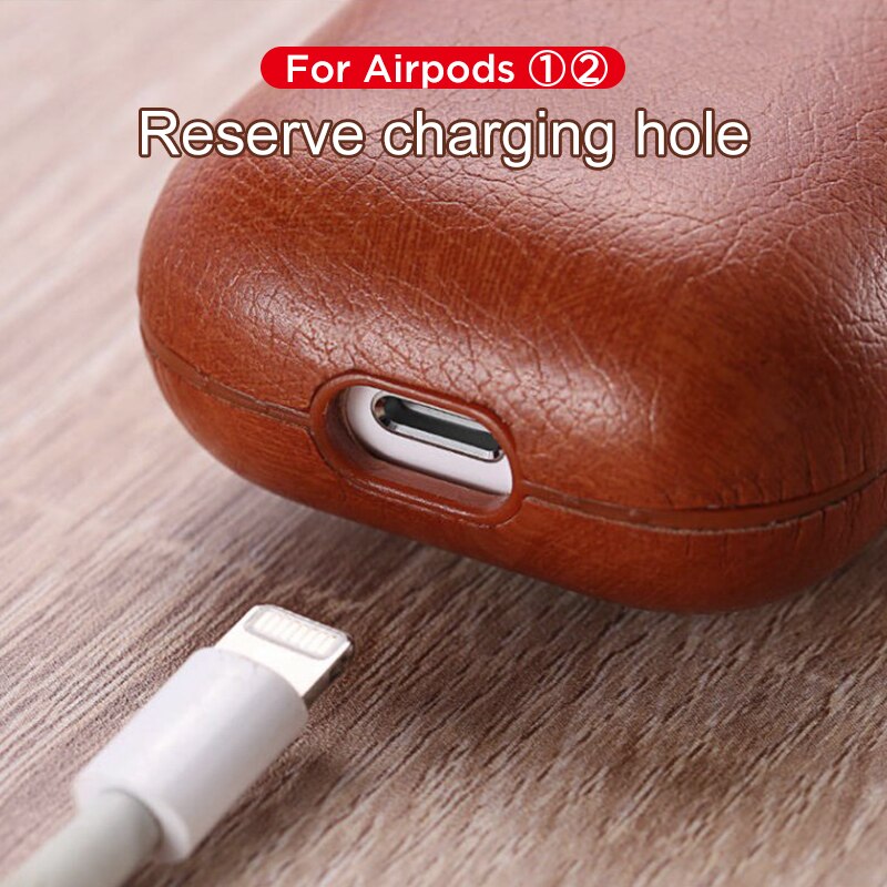 Wireless Bluetooth Earphone Case For Air pods 1 2 Charging Box Accessories For Apple Airpods Leather Case For Air Pods Coque