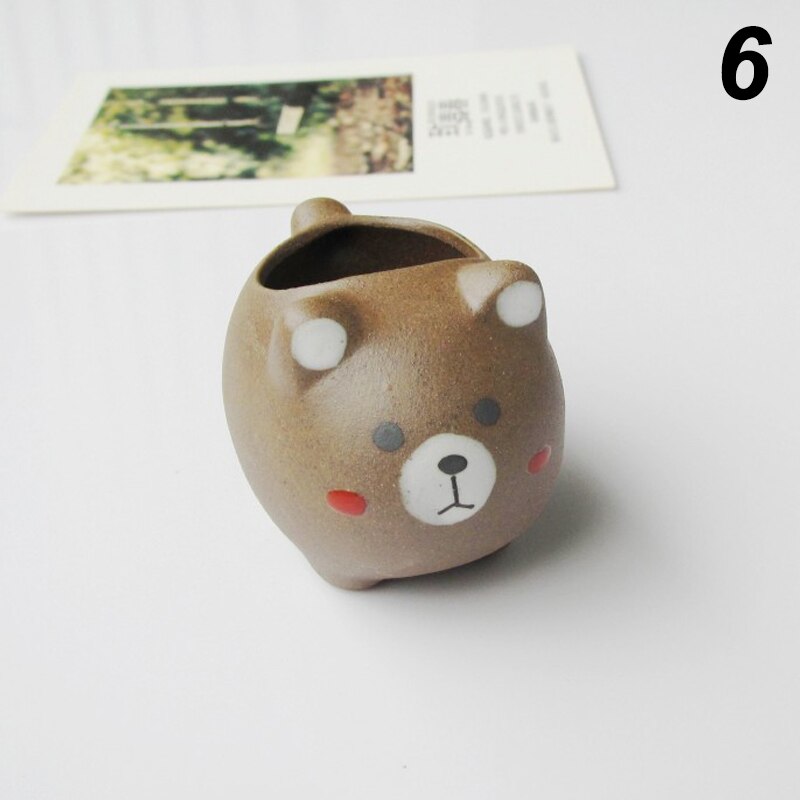 Vaso di fiori Del Fumetto Sveglio Pollice Bacino Succulente Carnosa di Ceramica per La Decorazione Domestica SEC88: 06