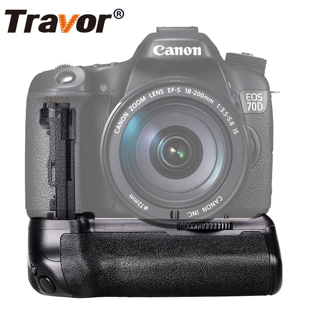 Travor Vertical Battery Grip for Canon 70D 80D DSLR Camera as BG-E14 work with LP-E6 battery