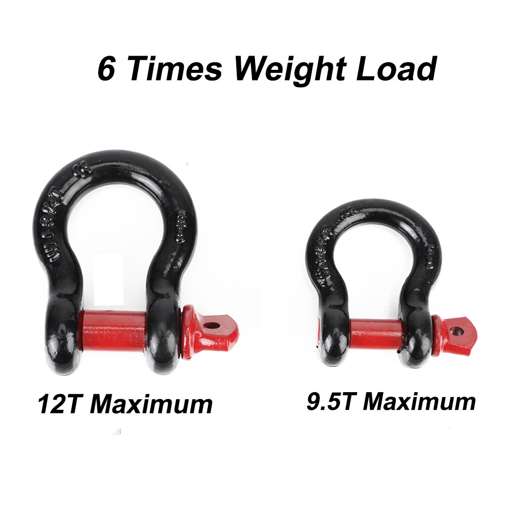 2pcs D Ring Shackle Vault Heavy Duty Tow Hook Towing Rope Buckles 12T 19.5T For Off Road Trailer Car Emergency Recovery
