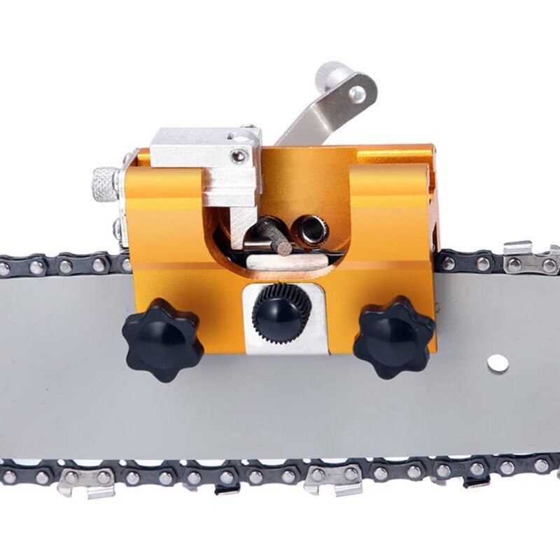 Chainsaw Sharpening Jig Kit W/ Diamond Grinding Stone Woodworking Grinding Tool for All Kinds of ChainSaws In Stock: Gold Set