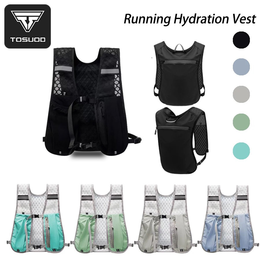Running Hydration Vest Backpack for Hiking Cycling Marathon Lightweight Water Chest Pack With Phone Storage Pocket