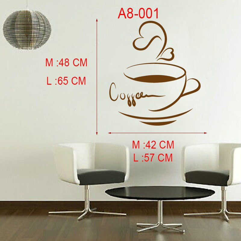 Coffee, drink, cappuccino, drink, grains, cafe,Food, Wall Decal Window Sticker Handmade A8-003