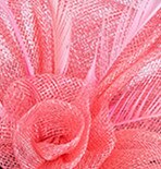 17 Colors bridal party wedding hat veils sinamay fascinator cocktai headpiece birthday veilling hats millinery MYQ097: Pink