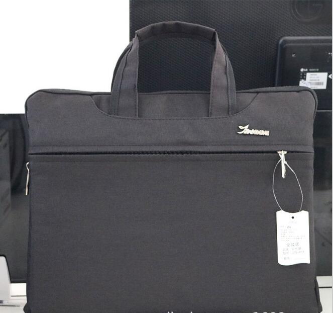 Heren aktetas map zakelijke multifunctionele computertas: Zwart