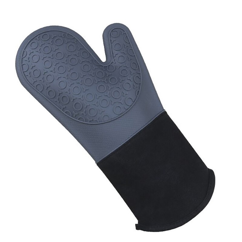 Huishoudelijke Non-Slip Siliconen Handschoenen Magnetron Warmte-isolatie Handschoenen Keuken Oven Anti-Brandwonden Beschermende Gear Keuken Gereedschap: WHITE