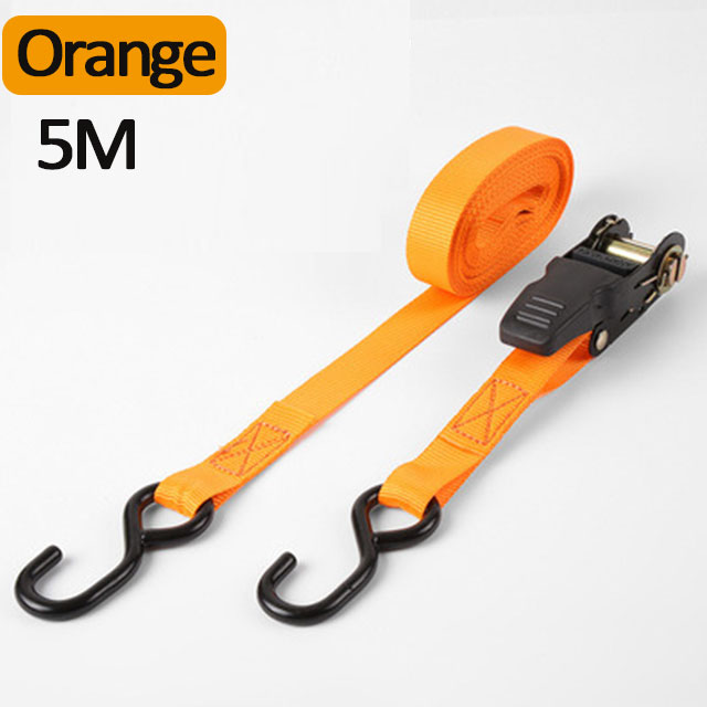 Nuovo 5M Car Motorcycle Cargo Strap Tension Rope Tie Down Strap Strong Ratchet Belt per bagagli Bag Lashing Rope elastic bands: green