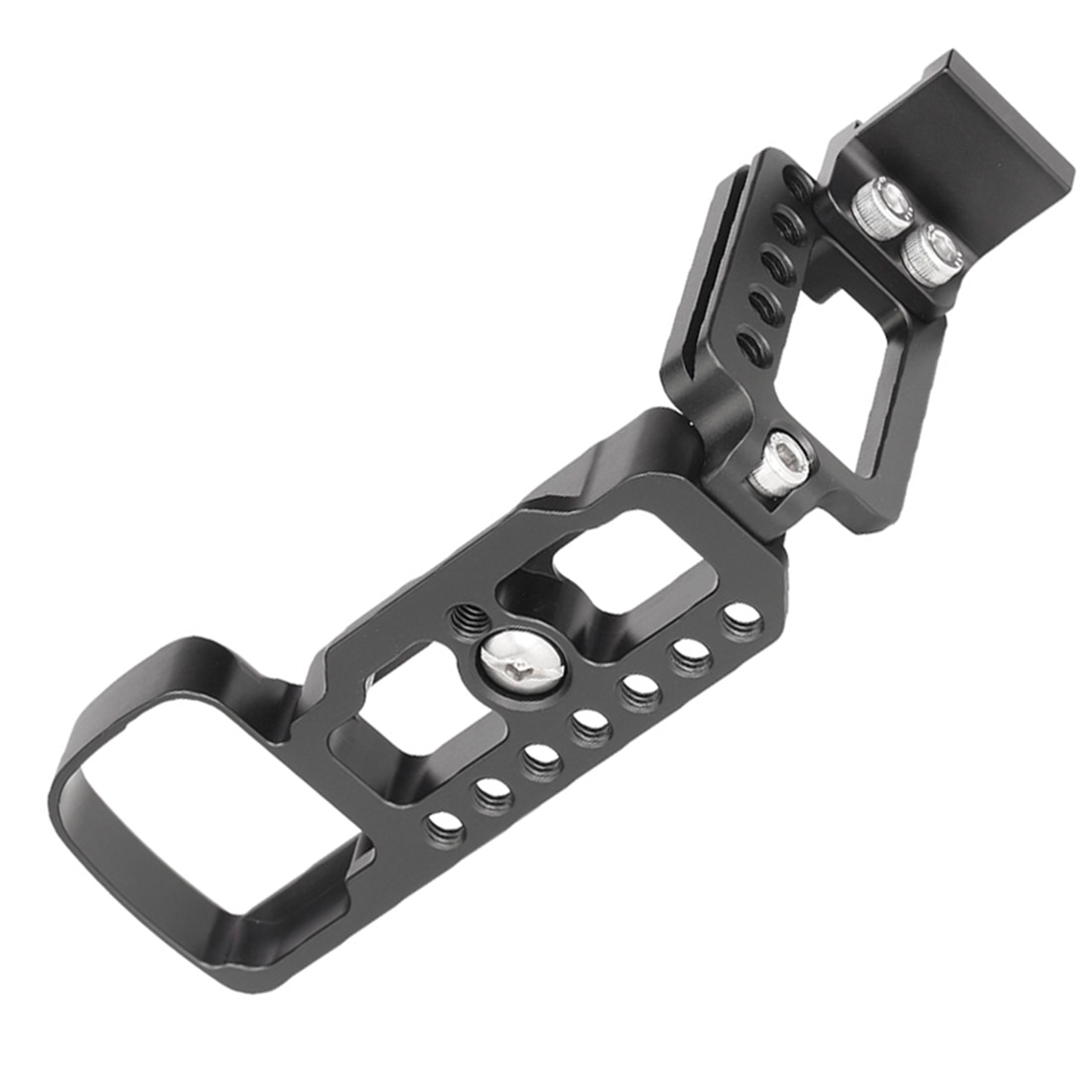 Aluminum alloy Vertical Shoot Hand Grip Quick Release Plate with Cold Shoe For Sony A6400 L Plate Camera Bracket Holder