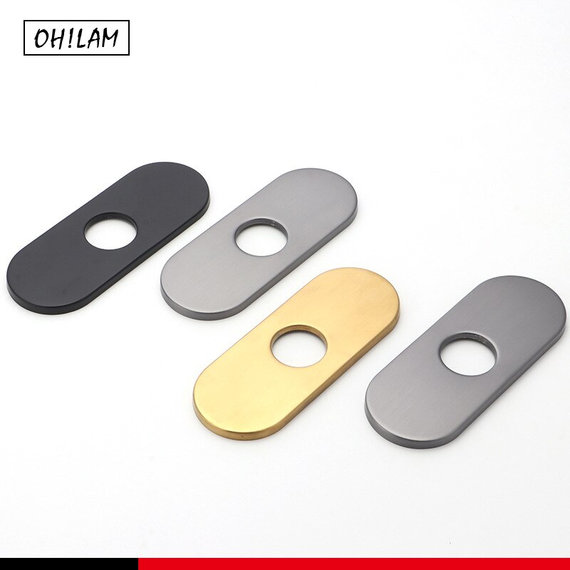 6 &quot;Chrome Circulaire Kraan Plaat Rozet Geschikt Voor 4 Inch Sink 3-Naar-1 Gat Badkamer Vanity wastafelmengkraan Cover Dek Plaat