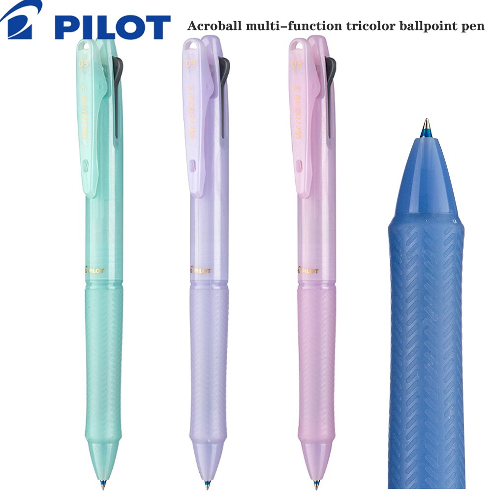 Limited Edition Japanese PILOT Ballpoint PenBKAB-40MF Multi-functional Dazzling Oil Pen Student Writing 0.3mm Three-color Pen