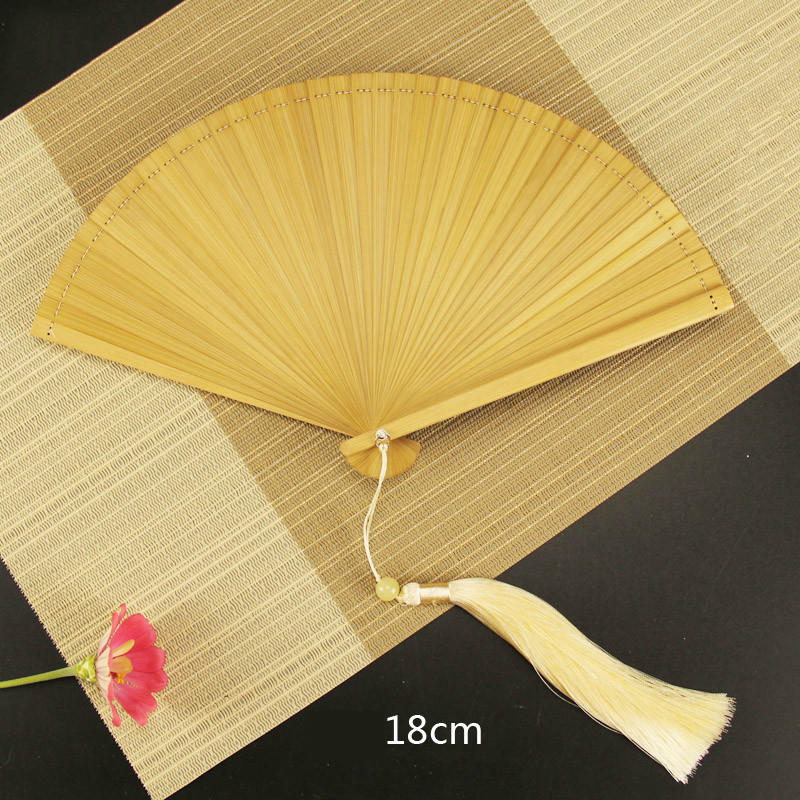 Japanse Stijl Retro Bamboe Hand Fan Klassieke Kant Ventilador Draagbare Zomer Dame Kleine Vouwen Fan Chinese Vrouwen Hand Fans: Kastanjebruin