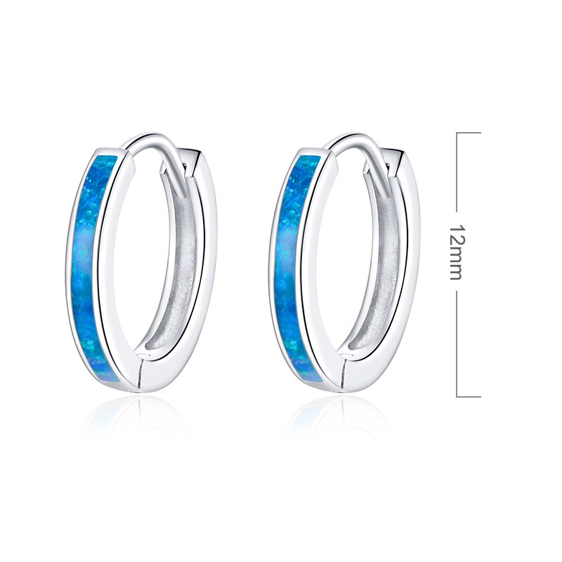 Bamoer 925 Sterling Zilver Cz Eenvoudige Vrouwelijke Oorringen Sieraden Voor Vrouwen Sterling Zilveren Sieraden PAS456: SCE992