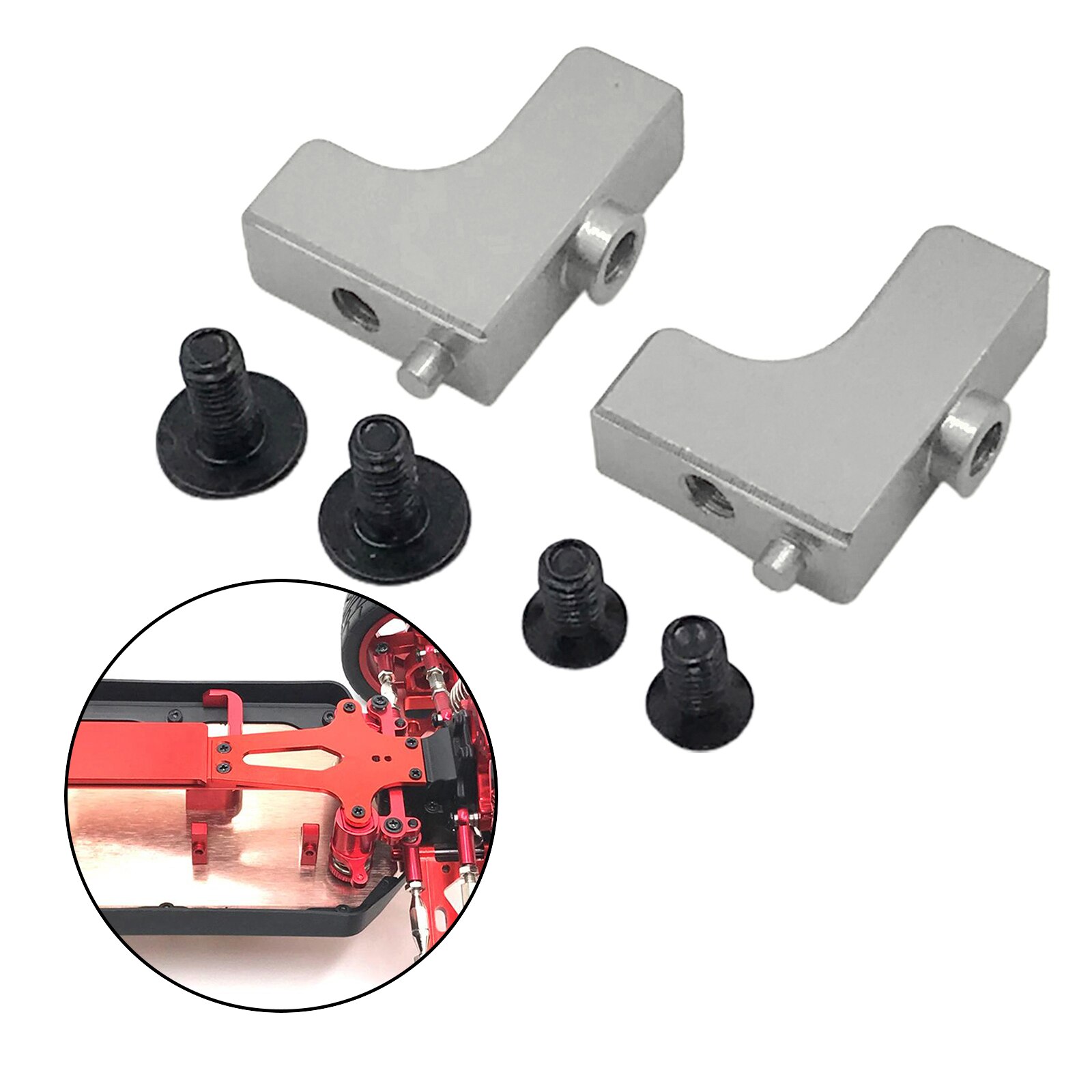 Upgrade Parts Servo Mount for RC Model Car 1:14 Wltoys 144001 1/12 Wltoys 124018 124019: Silver