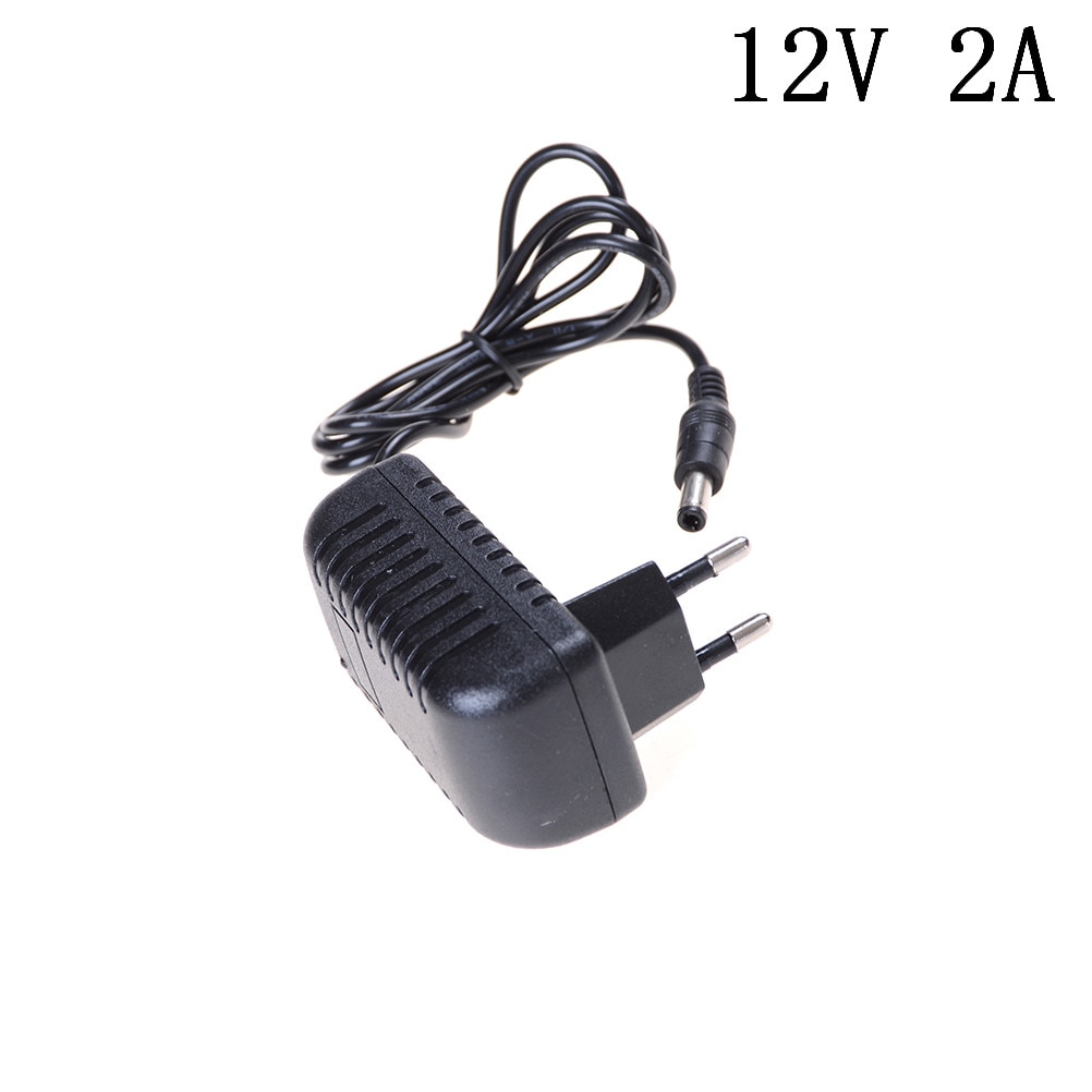 1Pcs 12V2A Voeding Eu/Us Plug Ac/Dc Adapters Ac 100V-240V Converter adapter Dc 2000mA Adapter 5.5Mm X 2.1-2.5Mm
