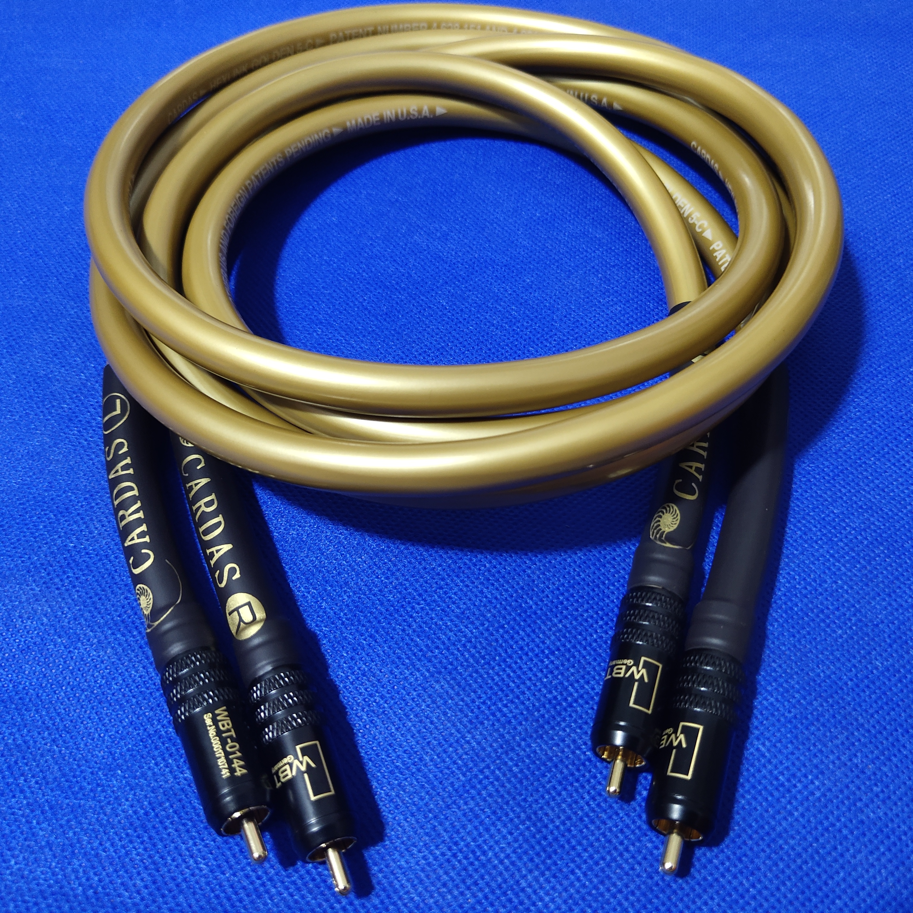 Hifi audio cables original Cardas HEXLINK GOLDEN 5C Amplifier CD DVD player Speaker Stereo interconnect line with WBT RCA plug: 0.5-1 m
