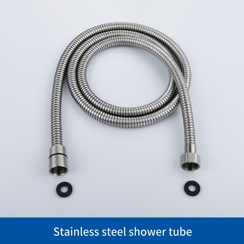 5 Functions Hand Held Shower Head Brushed Nickel Shower Set With Hose Wall Mounted Shower Set: Hose