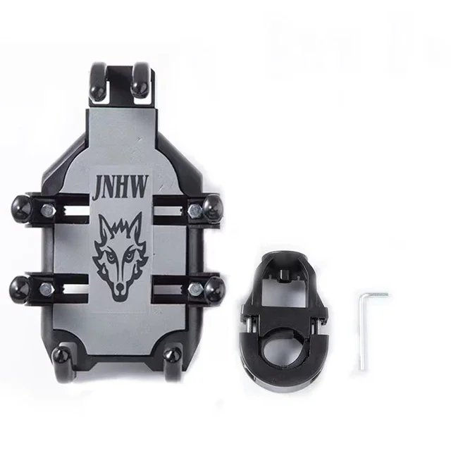 Soporte Universal mejorado para teléfono móvil, ocho garras para motocicleta, Scooter, ATV, bicicleta, e-bike: Negro