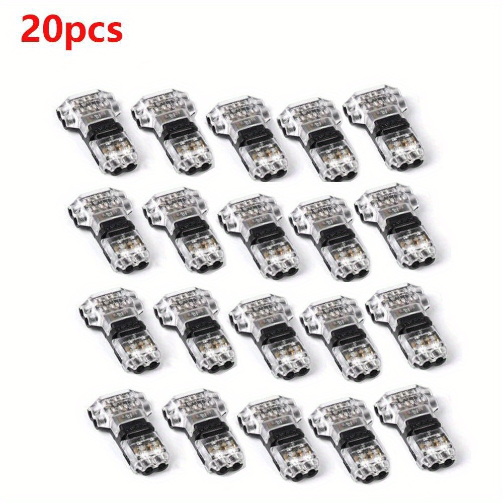 5/10/20PCS Wire Cable Snap In T2 Connector No-solder No-peel Quick Terminal Connections Joiners Auto Plug Electrical Accessories: Lavender