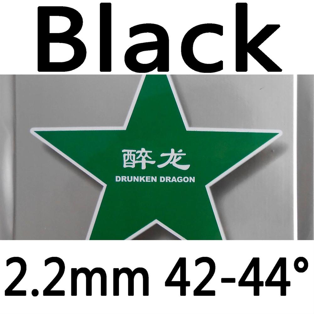 Palio ufficiale 40 + ubriaco drago tennis da tavolo di gomma attacco veloce con il ciclo di 40 + tennis da tavolo gioco: nero 2.2mm H42-44