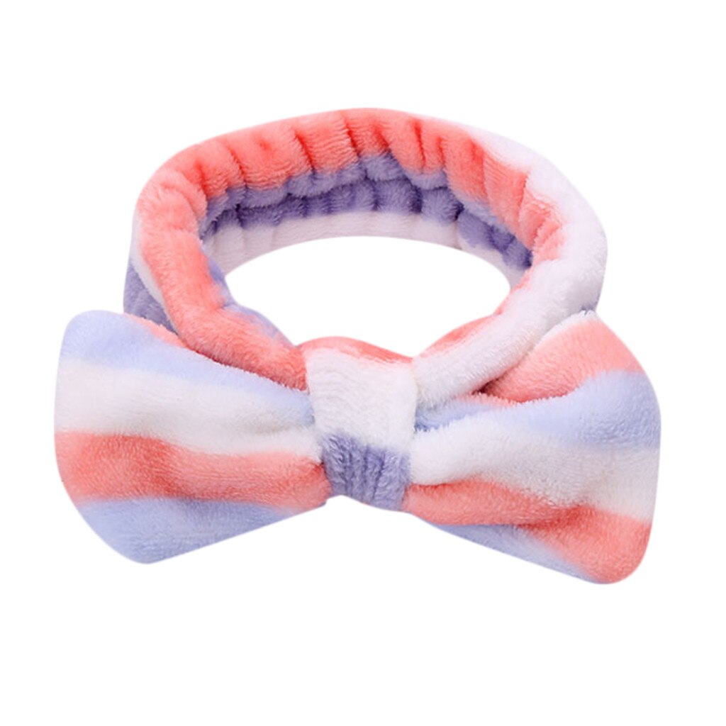 Bandeau élastique avec nœud papillon pour femmes, accessoires pour cheveux, maquillage, mignon, torsadé: K