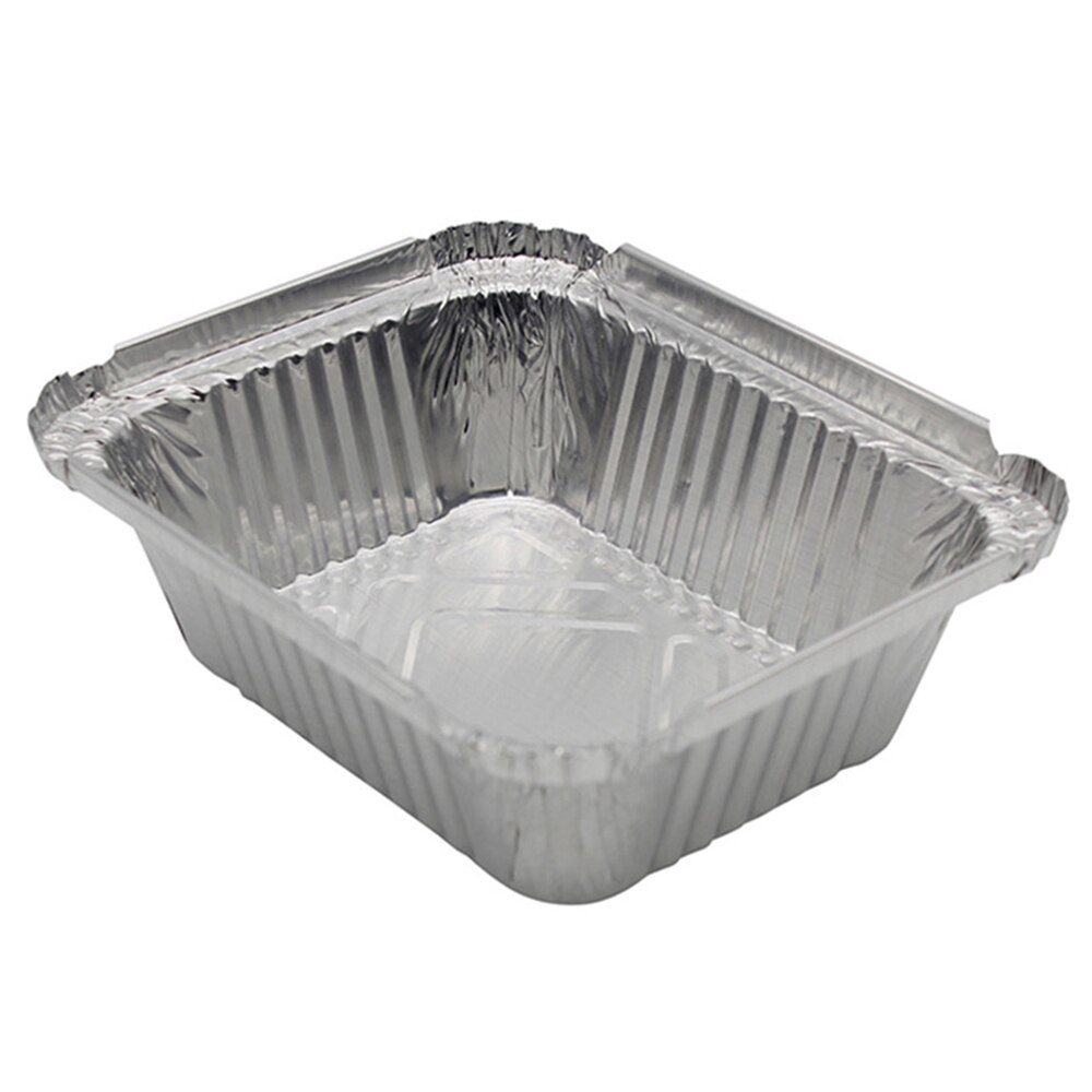 20 Stuks 450Ml Wegwerp Aluminiumfolie Lunch Box Met Deksel Tin Wegwerp Meeneem Verpakt Lunchbox Container 14.7*12*5Cm