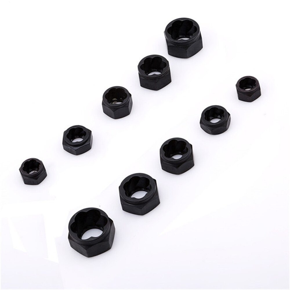 10pcs Set Damaged Bolt Nut Screw Remover Tool Kit Extractor Removal Tools