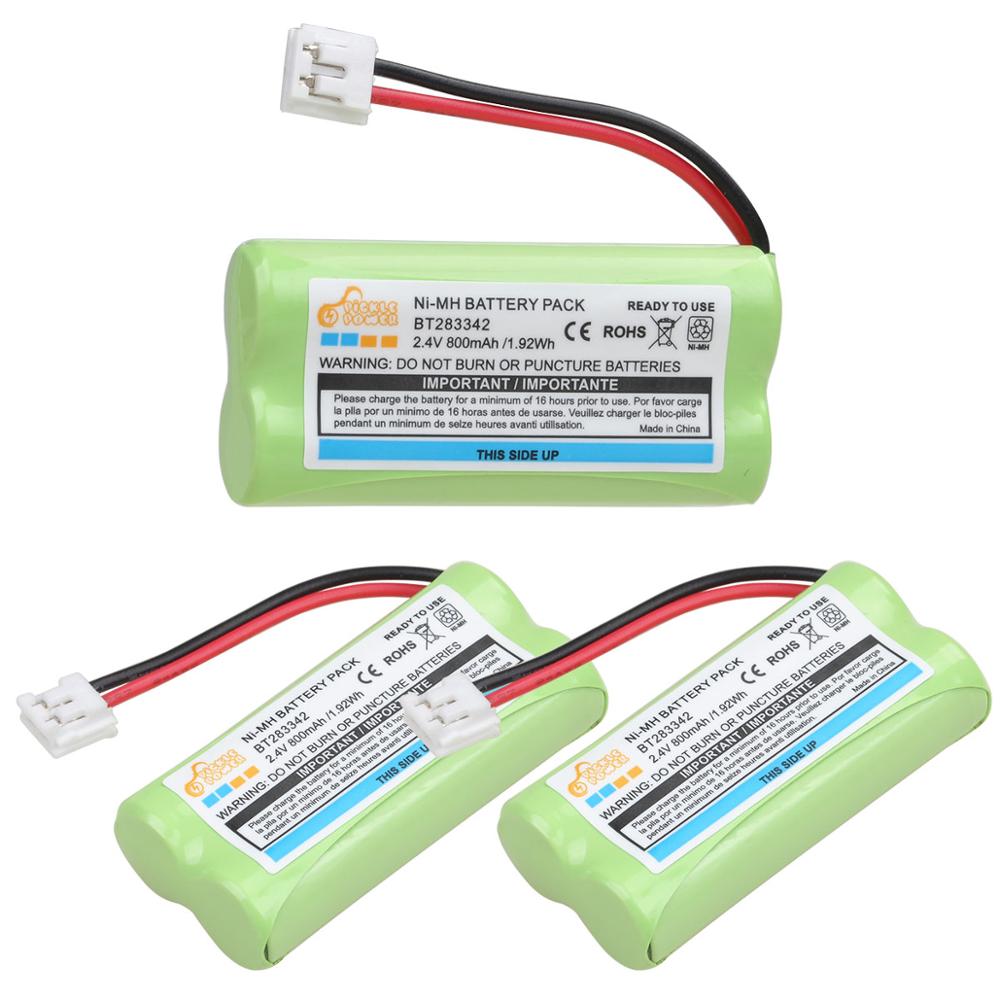 BT183342 BT283342 Cordless Phone Battery for AT&T VTech BT166342 BT266342 BT162342 BT262342 CS6709 CS6609 CS6509: 3 battery