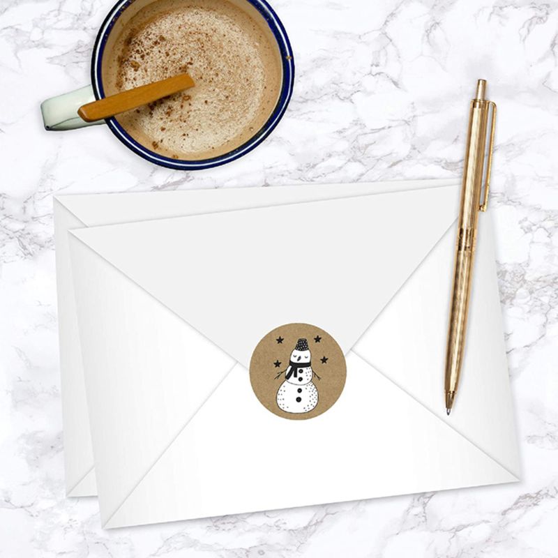 500pcs/roll Christmas Stickers Tree Snowman Animals Decorative for Scrapbooking