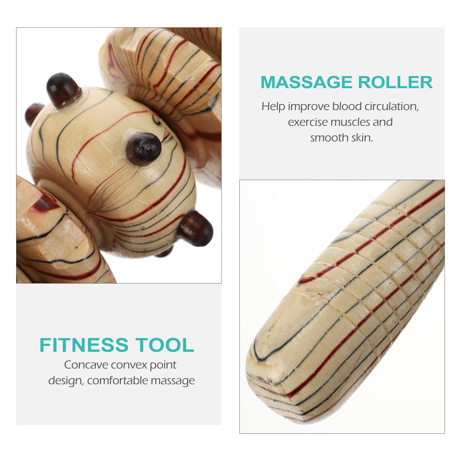 Bâton de massage du ventre, rouleau en bois Durable, Simple et pratique pour la maison, 1 pièce