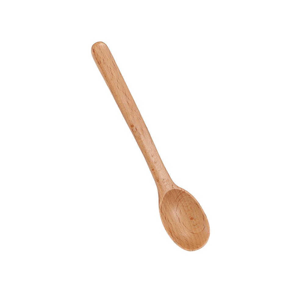 Träsked sås spatel miljövänlig japansk porslin krydda skopa kaffe honung te mjölksked omrörare trä liten sked: 1
