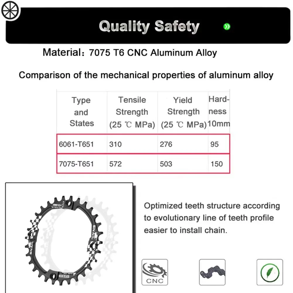 104BCD MTB Fahrrad Kettenräder Kettenblatt 30T Kettenblatt Mountainbike Kurbelgarnitur Zahn Platte Teile Kette Ring Fahrrad Teile