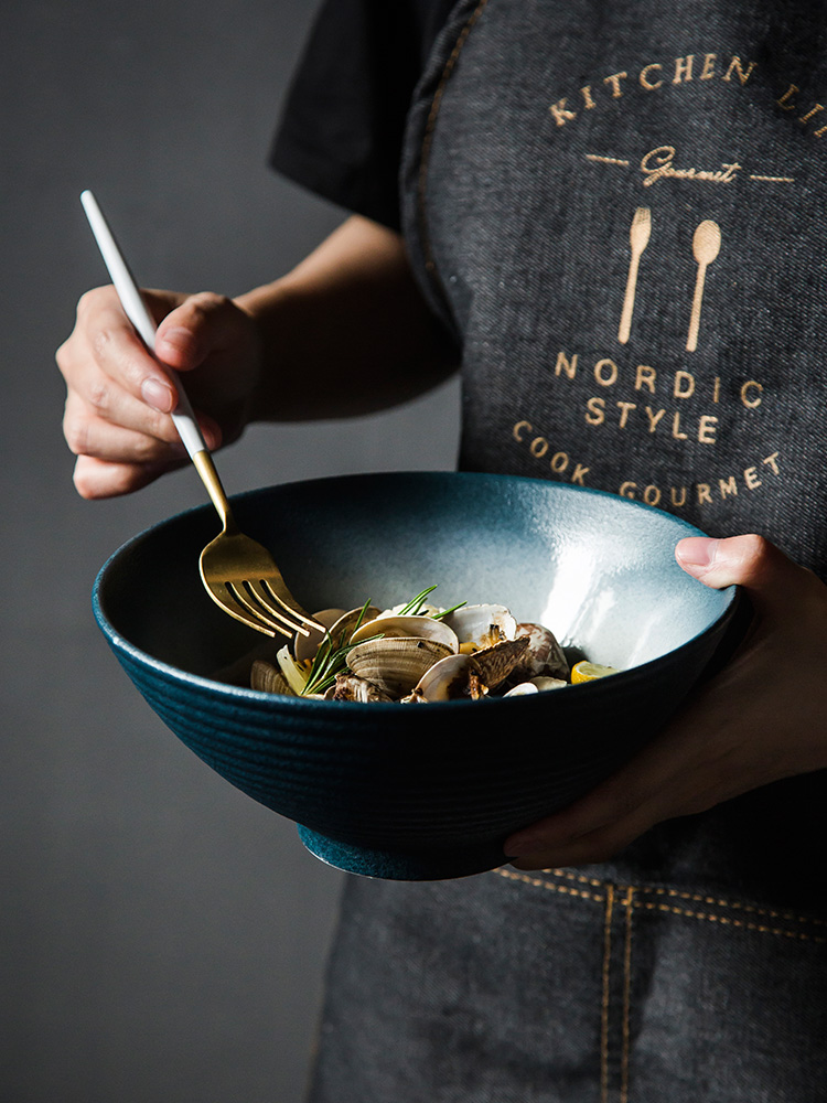 Japanse Ramen Kom Keramische Kom Huishouden Salade Kom Creatieve Specialiteit Restaurant Servies