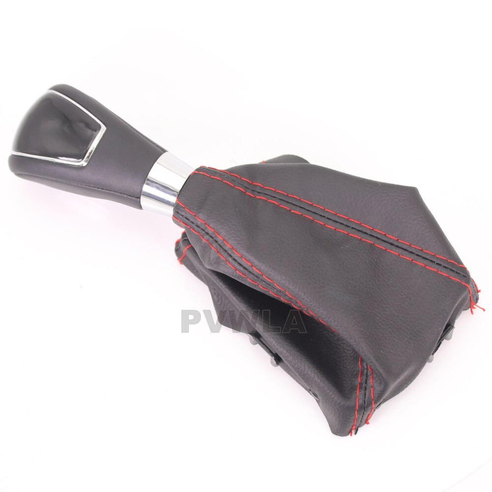 Voor ford s-max 2006 2007 auto-styling automatische versnellingspookknop met leren laars